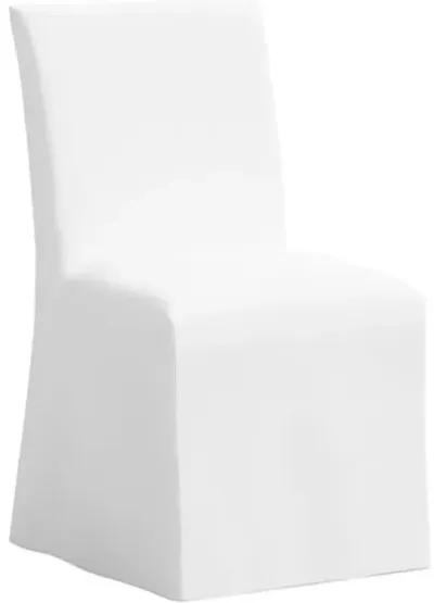 Edith Slipcover Dining Side Chair - Linen - White