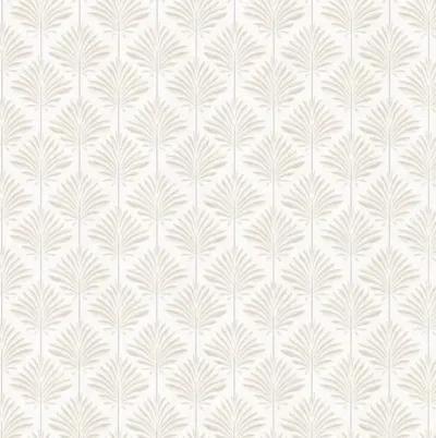 Liza Skirted Ottoman - Cerifera Palm - Beige