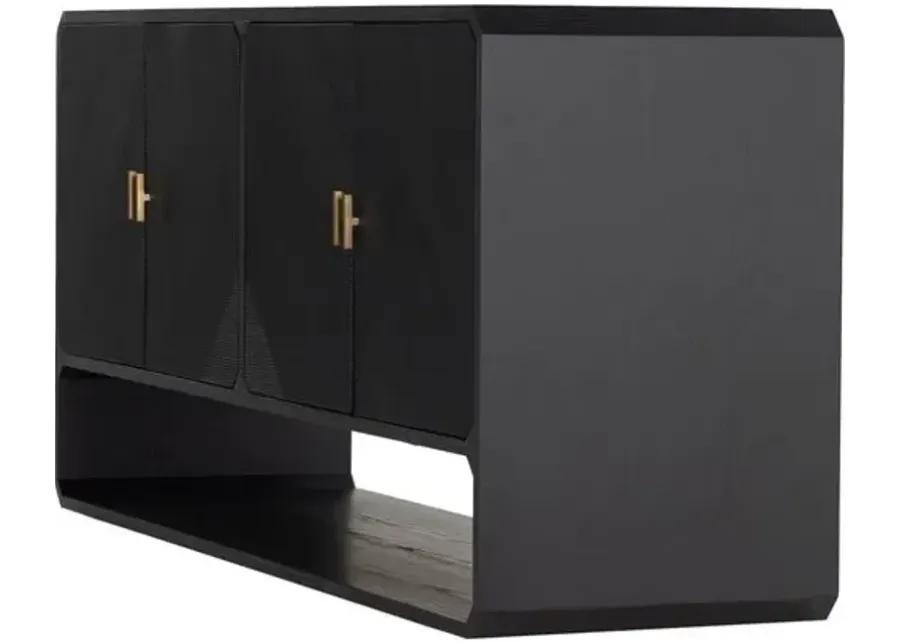 Loren 4-Door Sideboard - Black