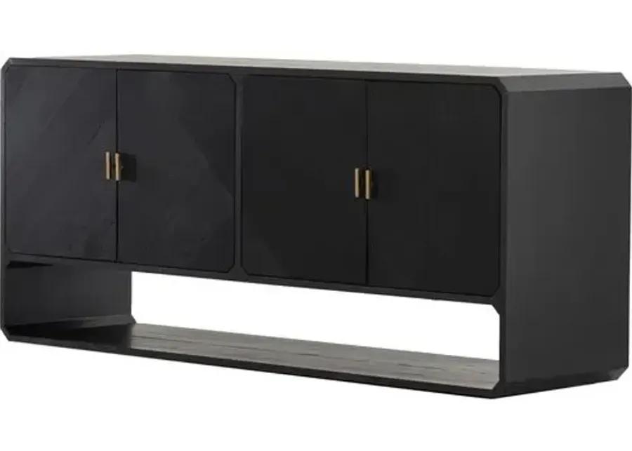 Loren 4-Door Sideboard - Black