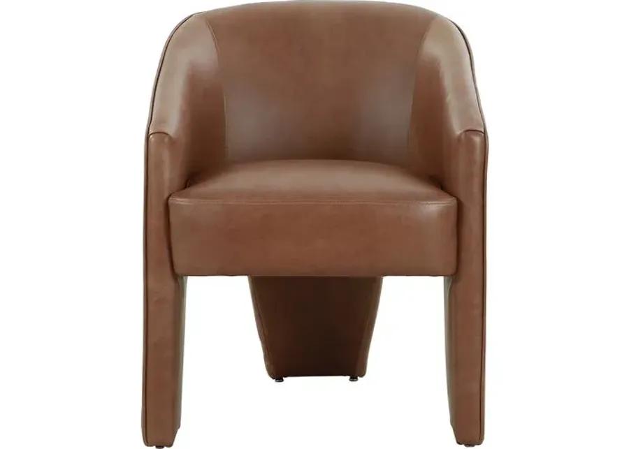 Desa Leather Dining Chair - Sonoma Chestnut - Brown