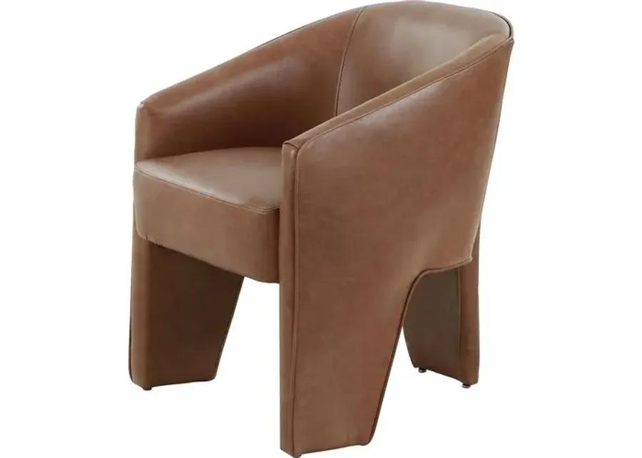 Desa Leather Dining Chair - Sonoma Chestnut - Brown