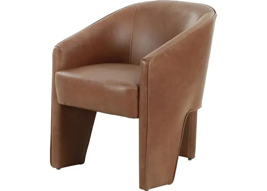 Desa Leather Dining Chair - Sonoma Chestnut - Brown