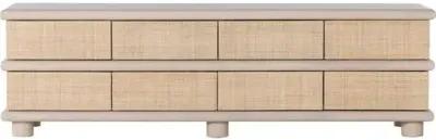 Misa Cane Media Console - Light Natural - Beige