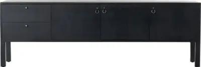 Braxton Media Console - Black Wash