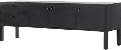 Braxton Media Console - Black Wash