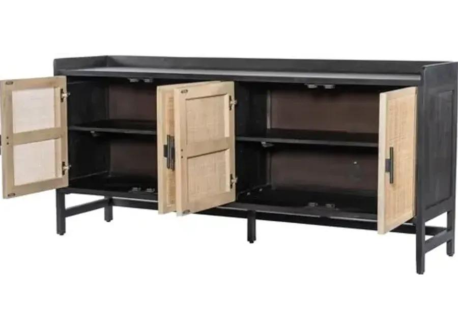 Aimee Cane Sideboard - Black