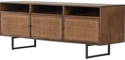 Selena Cane Media Console - Brown