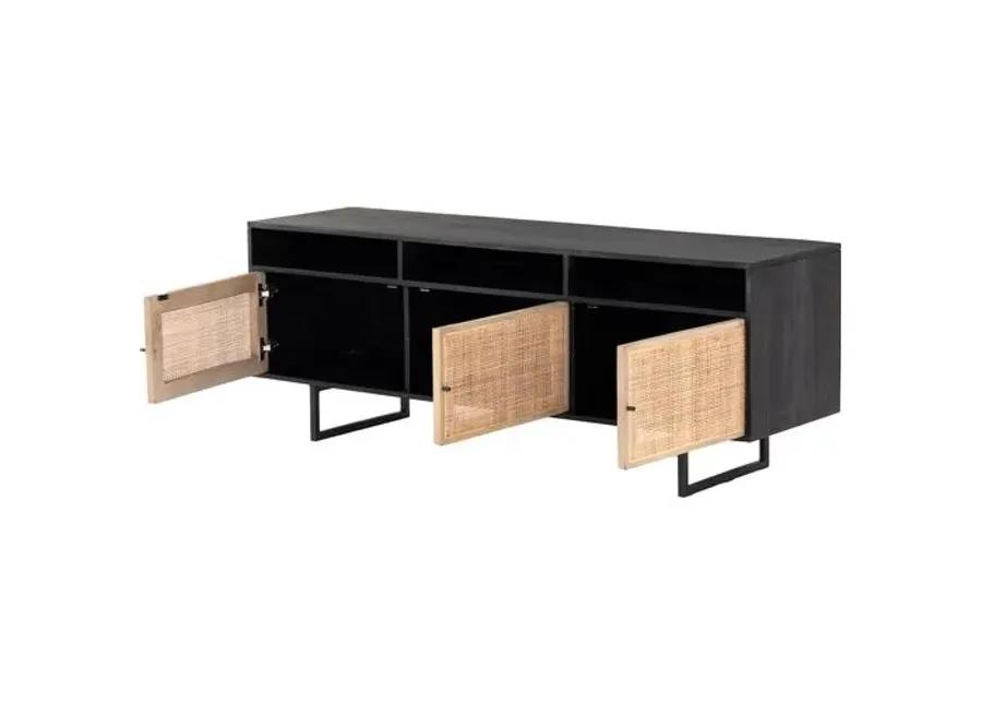 Selena Cane Media Console - Black