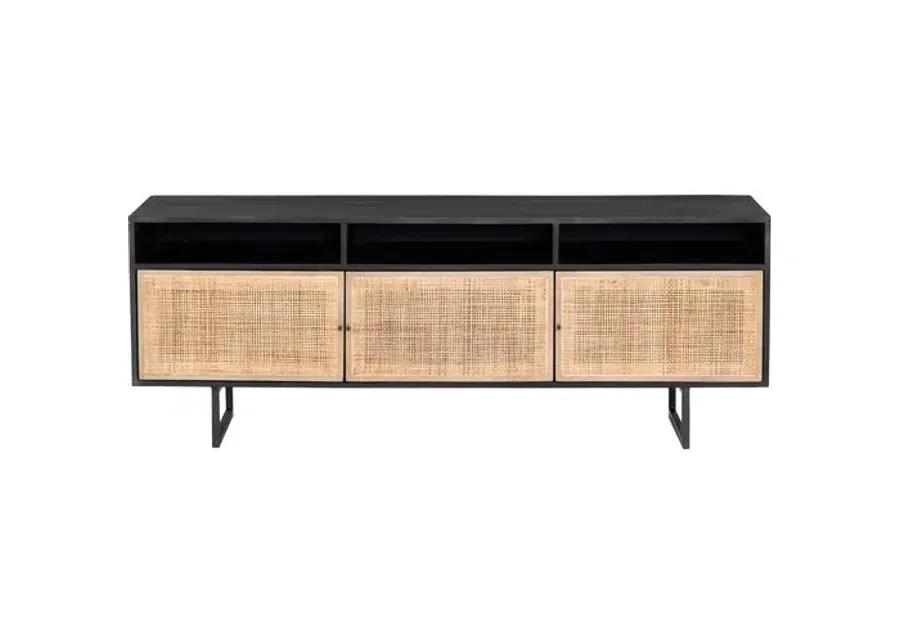 Selena Cane Media Console - Black