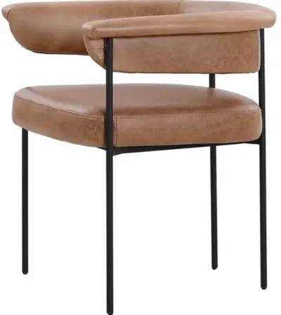 Paulina Dining Chair - Chaps Saddle Leather - Brown