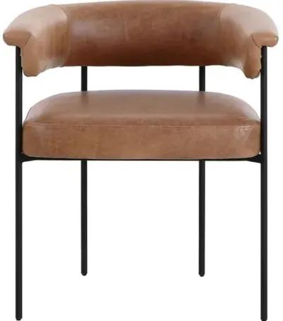 Paulina Dining Chair - Chaps Saddle Leather - Brown