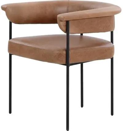 Paulina Dining Chair - Chaps Saddle Leather - Brown