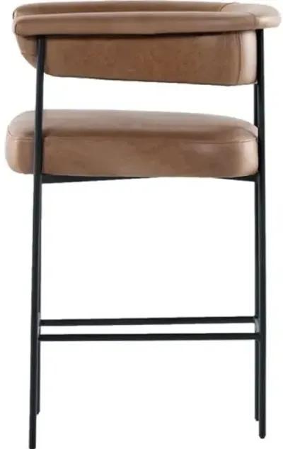 Paulina Counter Stool - Chaps Saddle Leather