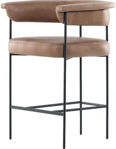 Paulina Counter Stool - Chaps Saddle Leather