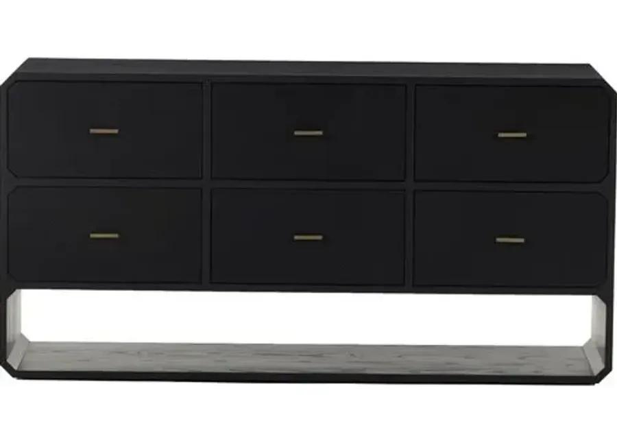 Loren 6-Drawer Dresser - Black