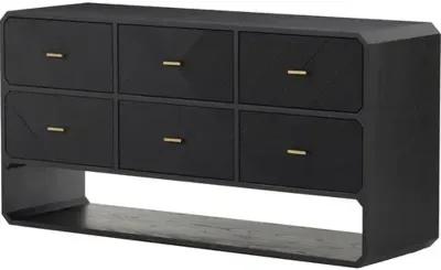 Loren 6-Drawer Dresser - Black