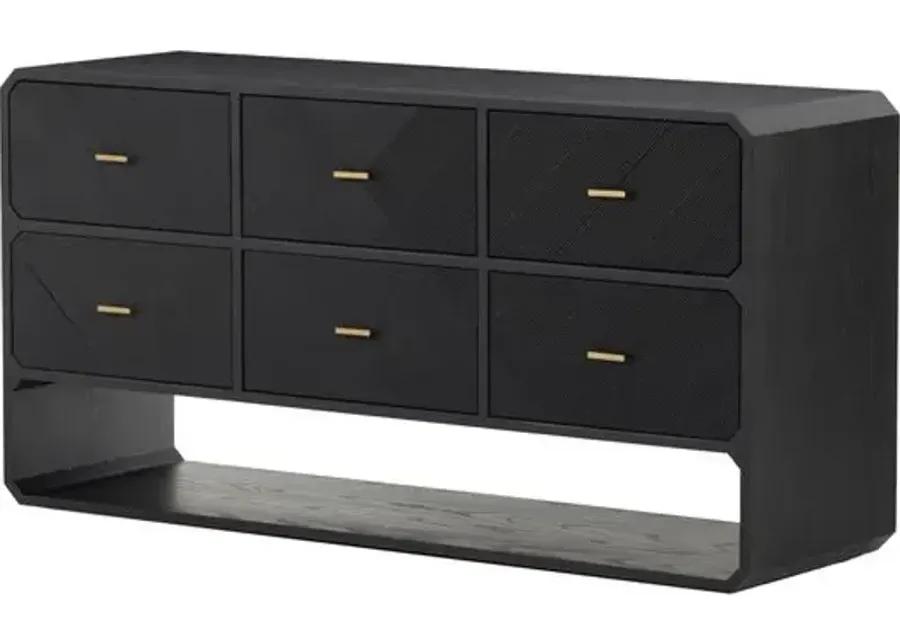 Loren 6-Drawer Dresser - Black