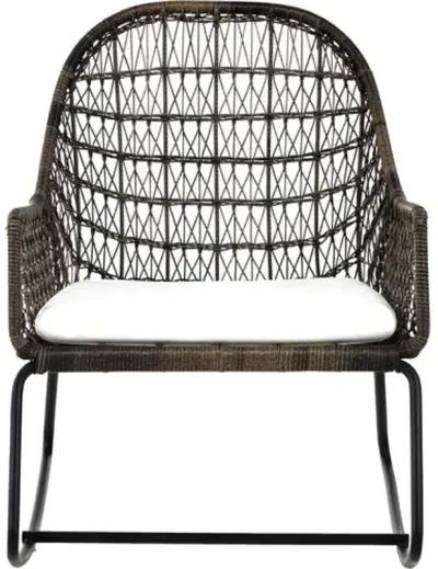 Jolie Outdoor Rocking Chair - Black/White