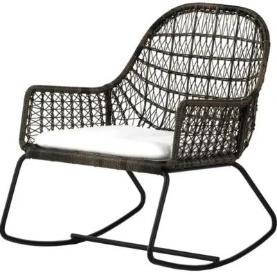 Jolie Outdoor Rocking Chair - Black/White