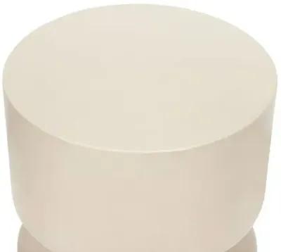 Isra Outdoor End Table - Parchment White