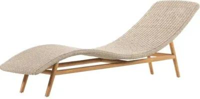 Paulina Outdoor Chaise Lounge - White - Beige - Comfortable, Sturdy, Stylish