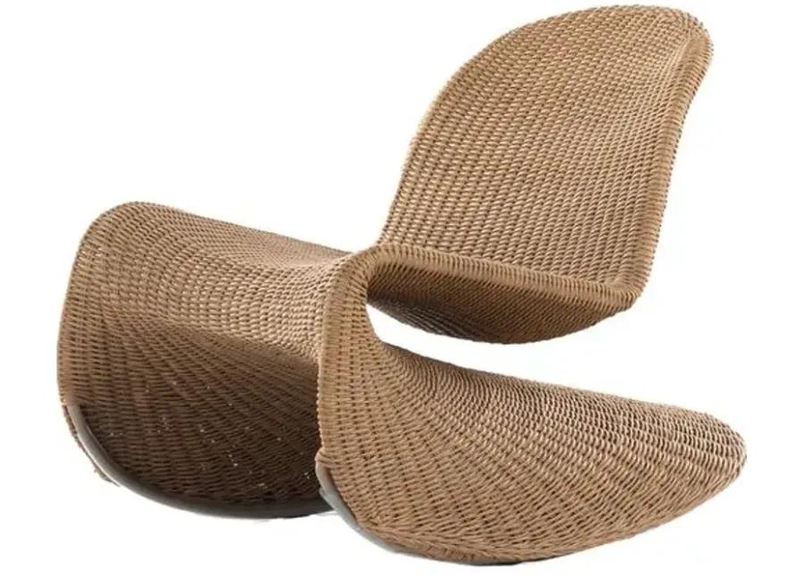 Paulina Outdoor Rocking Chair - Natural - Brown