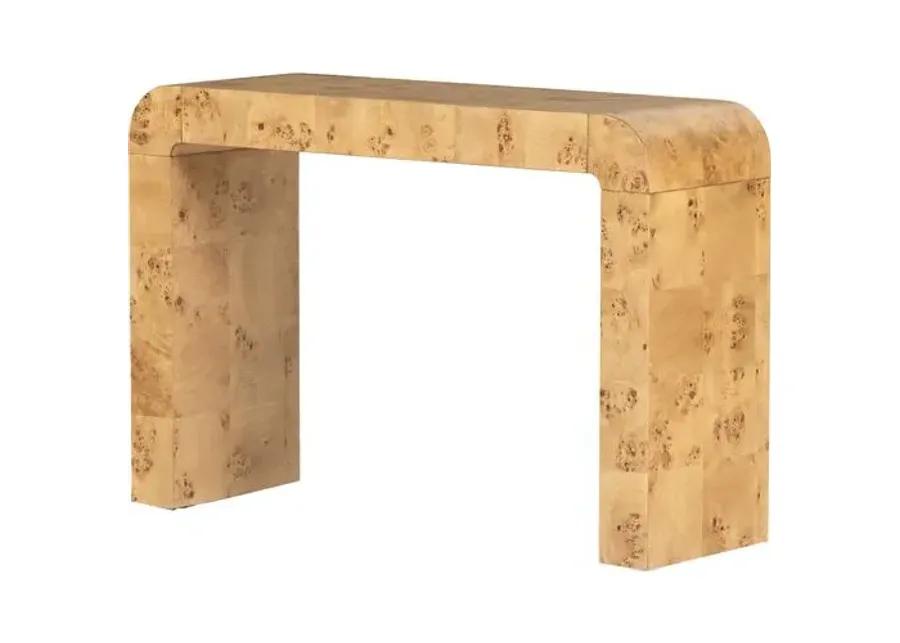 Meena Burl Console Table - Natural - Brown