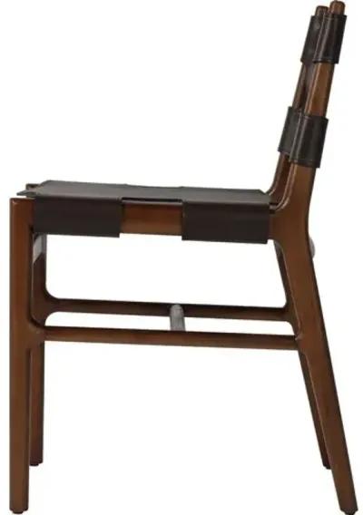 Kent Dining Chair - Espresso Leather - Brown