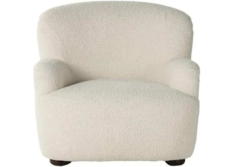 Amy Accent Chair - Sheepskin Natural - Ivory, Comfortable, Durable, Cushioned