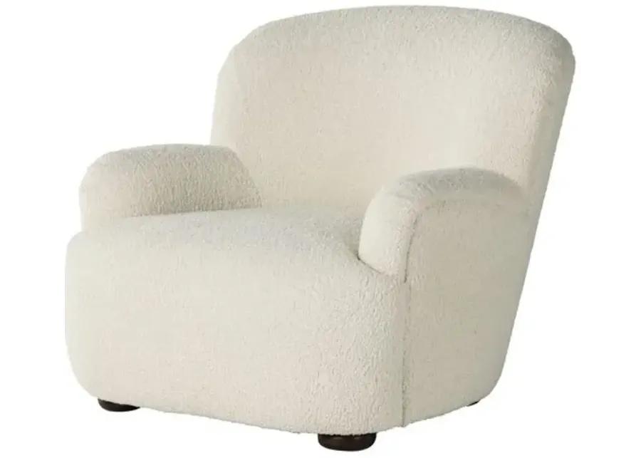 Amy Accent Chair - Sheepskin Natural - Ivory, Comfortable, Durable, Cushioned