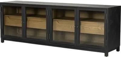 Kasey Media Console - Drifted Matte Black