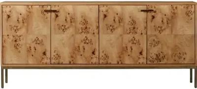 Athena 4-Door Sideboard - Amber Mappa Burl - Brown