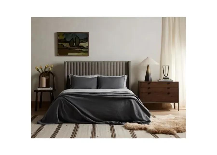 Soma Channeled Bed - Savile Flannel Performance - Gray