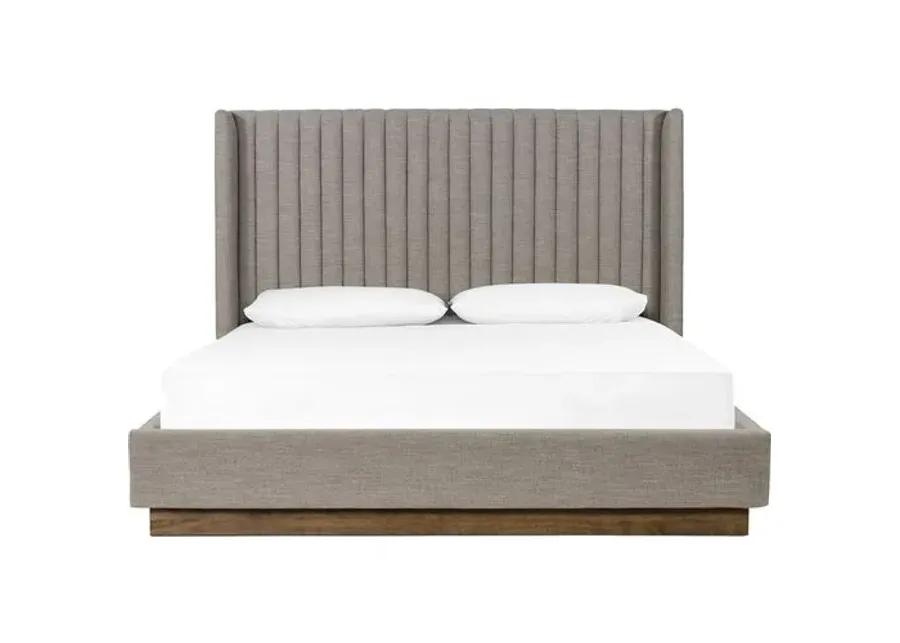 Soma Channeled Bed - Savile Flannel Performance - Gray