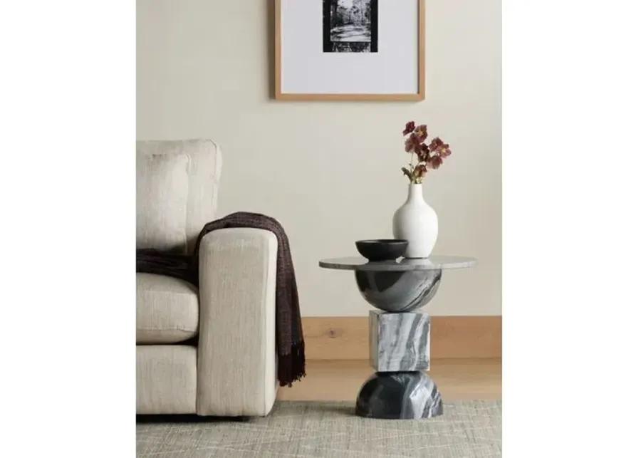 Nido Marble End Table - Black