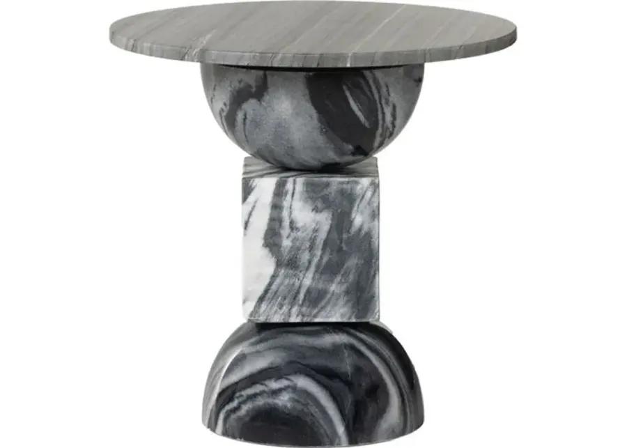 Nido Marble End Table - Black