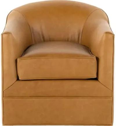 Elaine Swivel Chair - Ontario Camel Leather