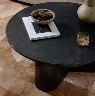 Aruthur 36" Coffee Table - Raw Black