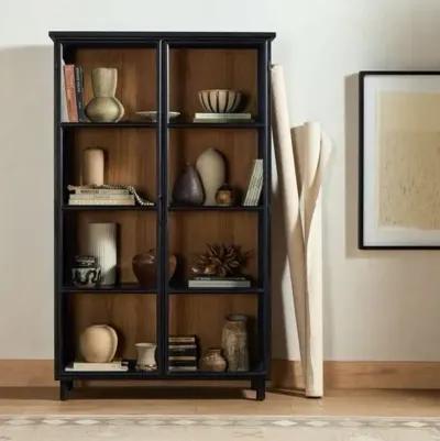 Sawyer Tall Cabinet - Natural Oak/Black