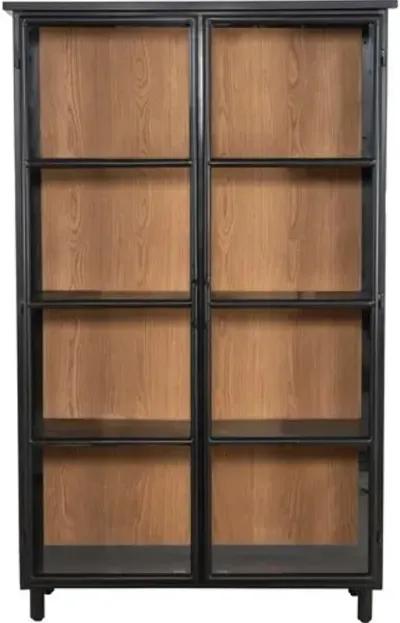 Sawyer Tall Cabinet - Natural Oak/Black