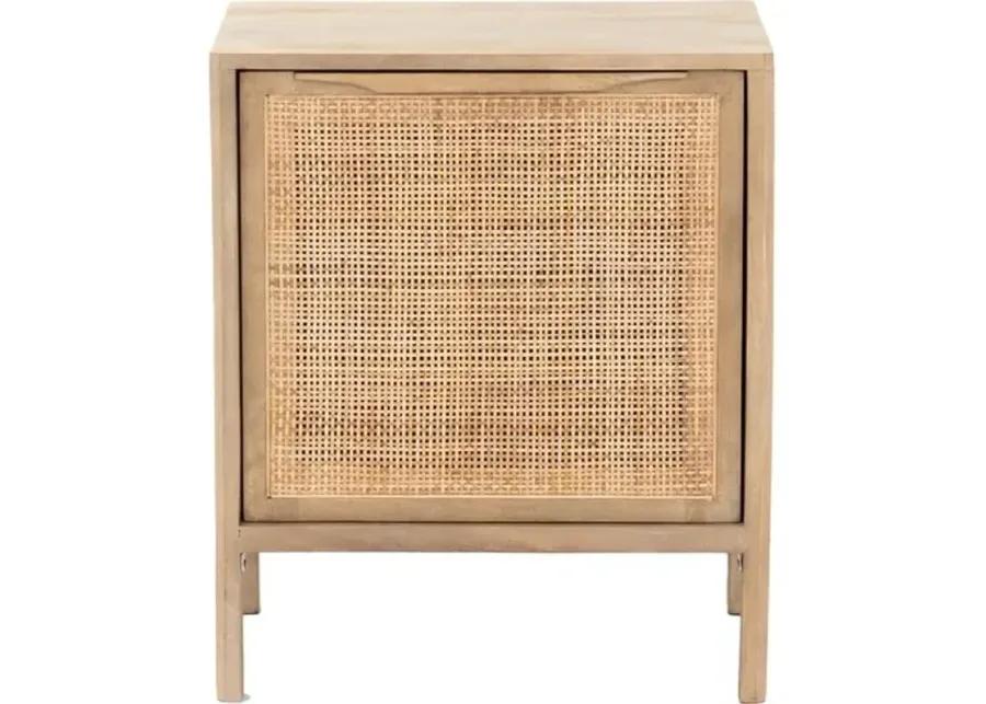 Selena Cane Nightstand - Left Facing