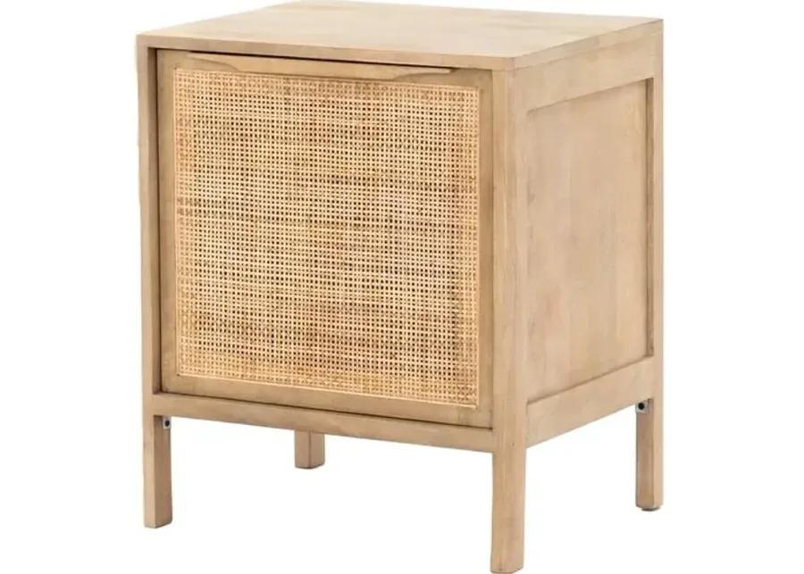 Selena Cane Nightstand - Left Facing