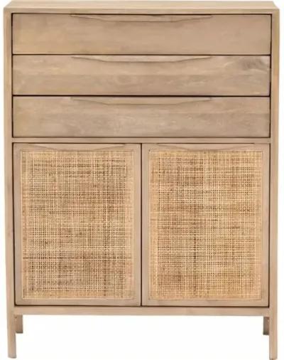 Selena Cane Tall Dresser - Beige