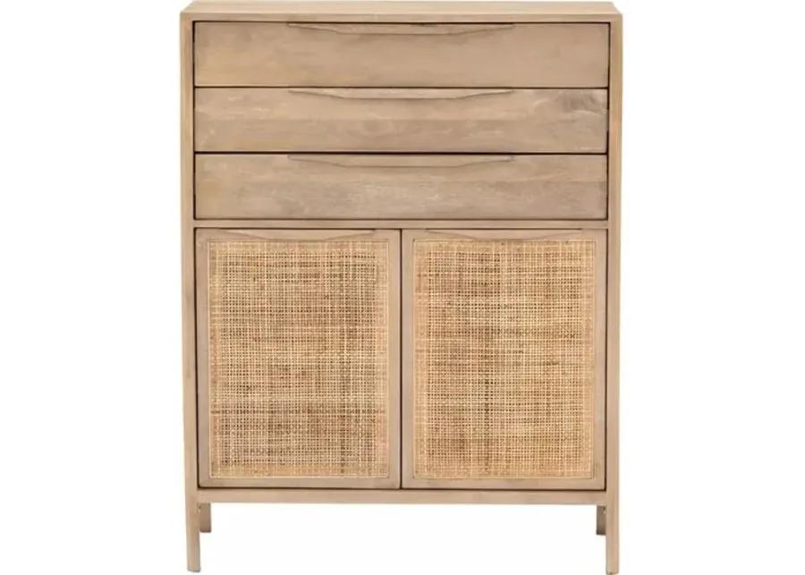 Selena Cane Tall Dresser - Beige