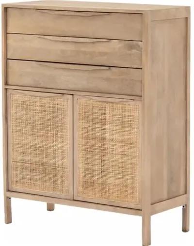 Selena Cane Tall Dresser - Beige