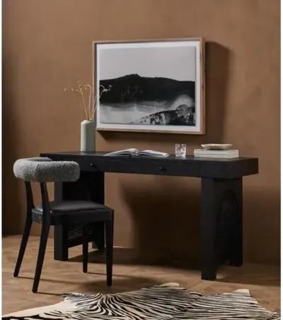 Sabrina Cane Desk - Black Wash