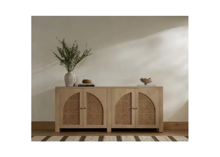 Sabrina Cane Sideboard - Natural Wash - Beige