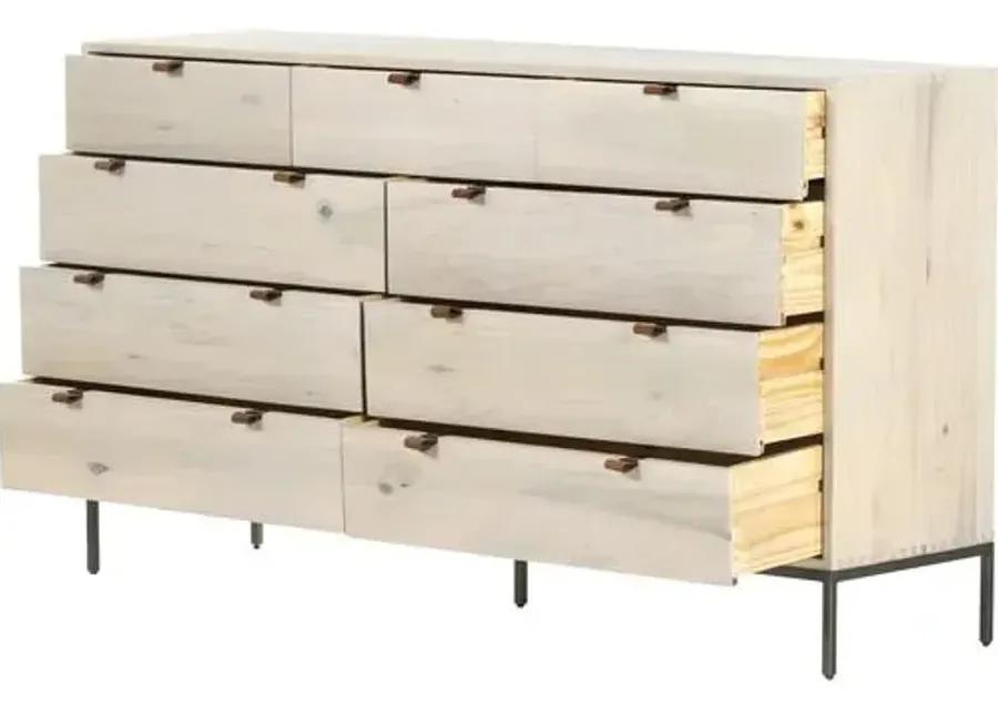 Justina 9-Drawer Dresser - Dove Poplar - Beige