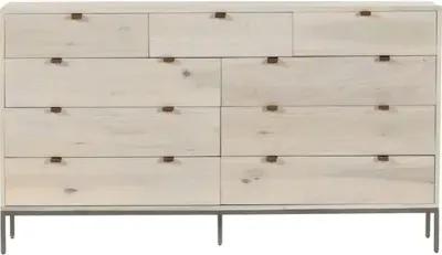 Justina 9-Drawer Dresser - Dove Poplar - Beige